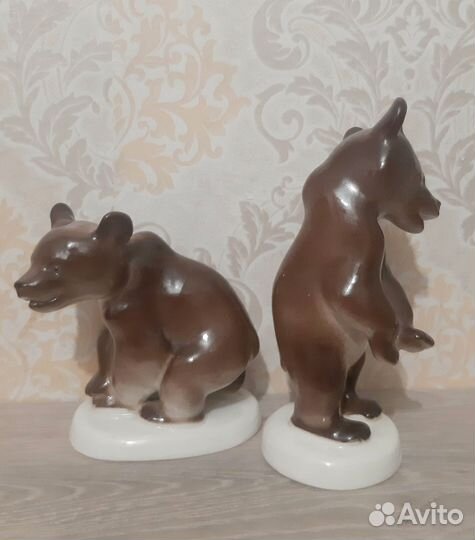 Фарфоровые статуэтки Лфз Медведи