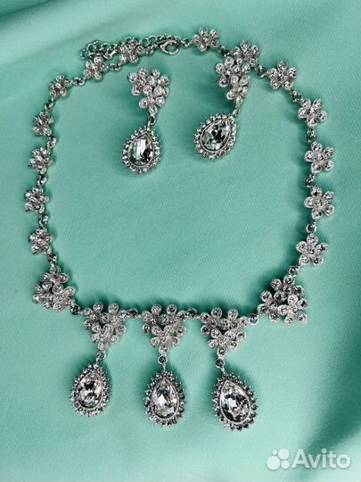 Свадебное колье и серьги