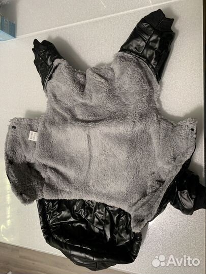 Комбинезон из экокожи для собаки мелкой породы