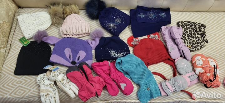 Шапочки, шарфы, варежки зима 6-12 лет