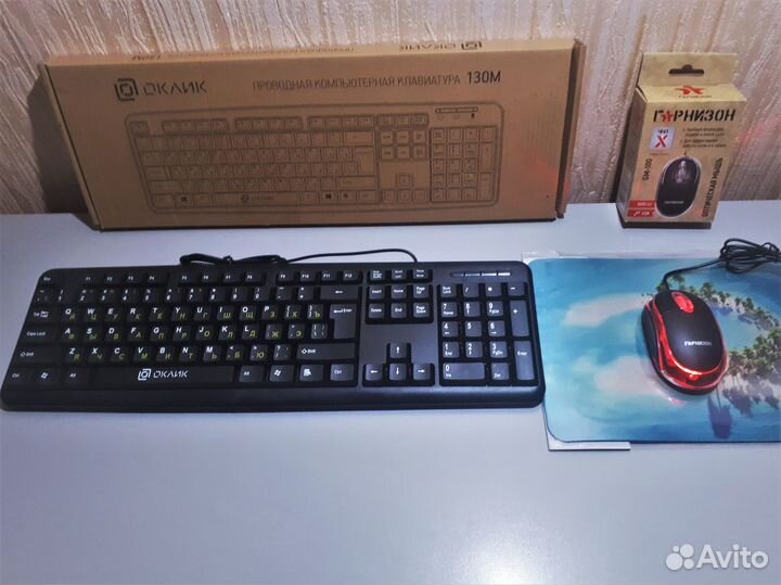 Новый Комплект OK-GAR GM4X Клавиатура Мышь Коврик