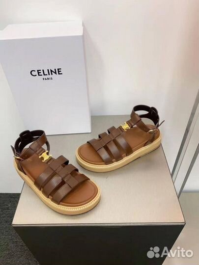 Сандалии Celine кожаные Селин premium