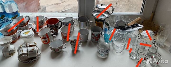 Посуда СССР, советская, тарелки, чашки, кружки