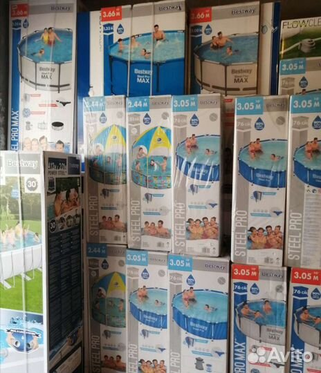 Каркасные бассейны разных размеров