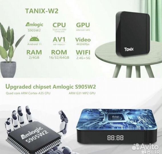 Android tv приставка Tanix W2 (прошита/настроена)