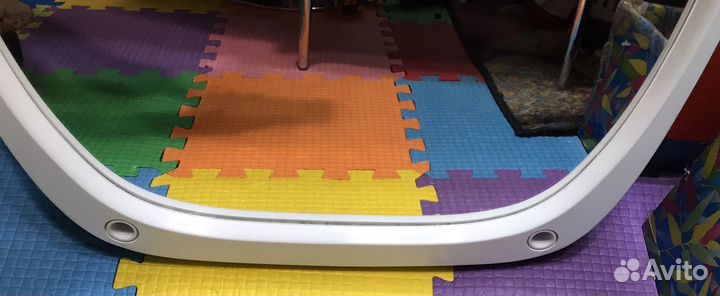 Набор зеркало и полка пластиковая