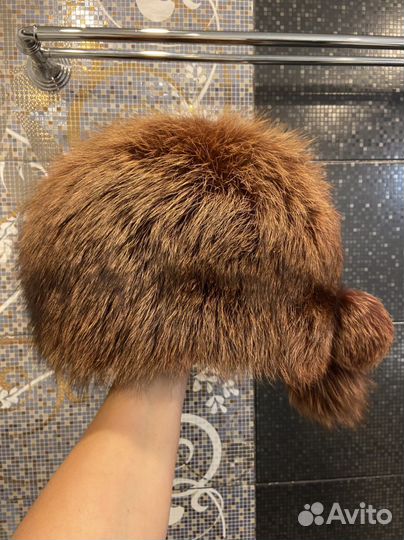 Шапка лиса натуральная