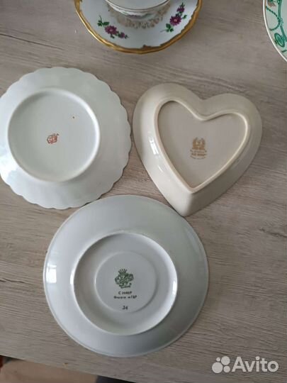 Разные предметы и чайные пары гдр