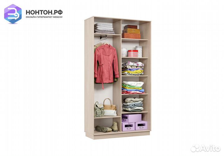 Шкаф-купе двухдверный Ригель мини ясень шимо светл