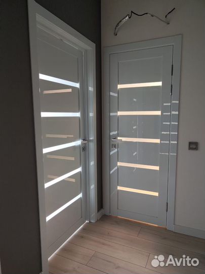 Белые глянцевые двери комплект
