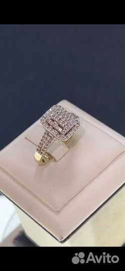 Золотое Кольцо 585 с бриллиантами