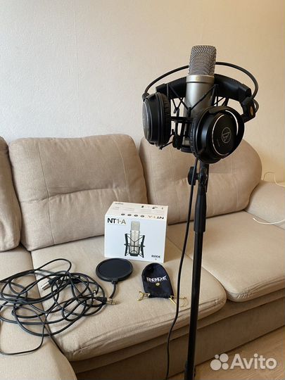 Rode nt1a+focusrite+audio technica