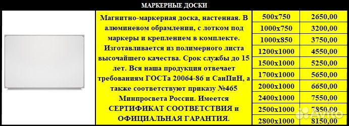 Маркерная Меловая Доска Штендер