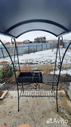 Кованый мангал с крышей 3мм