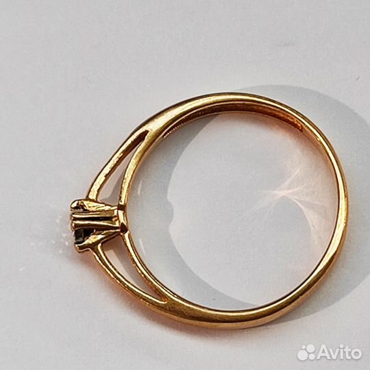 Кольцо золотое с бриллиатном (арт 125169) Д15