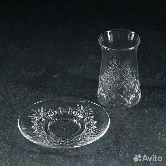 Турецкие стаканы для чая с блюдцем