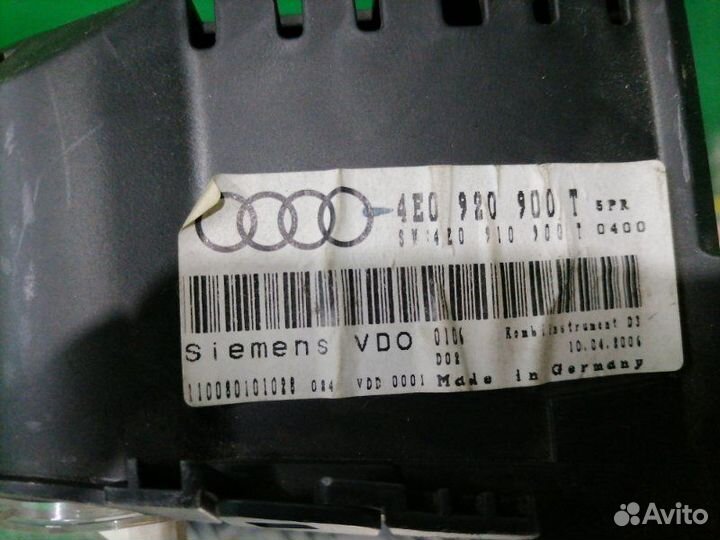 Щиток панель приборов Audi A8 седан