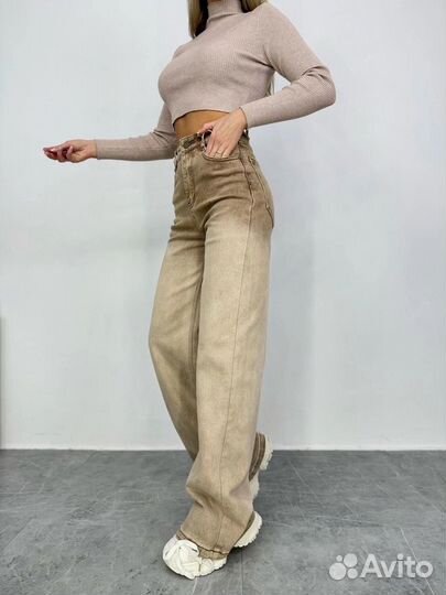 Джинсы zara широкие