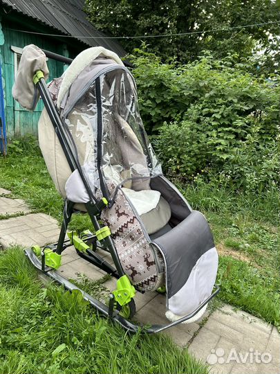 Детские санки коляска бу