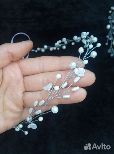 Тиара-веночек в свадебную причёску