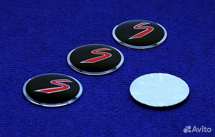 Комплект 3D наклейка колпачков BMW Mini S 56 мм