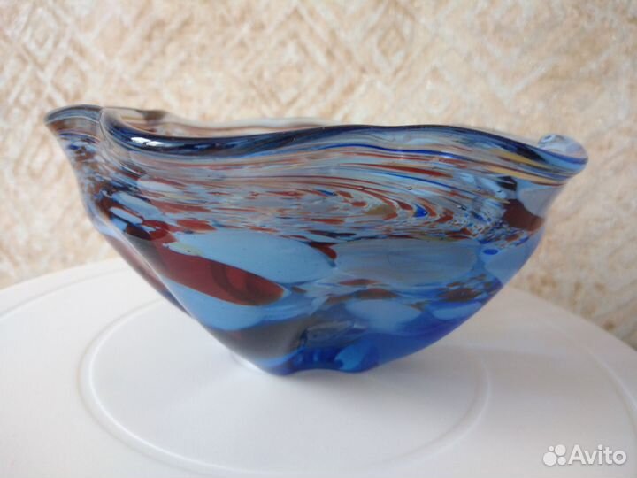Ваза цветное стекло СССР