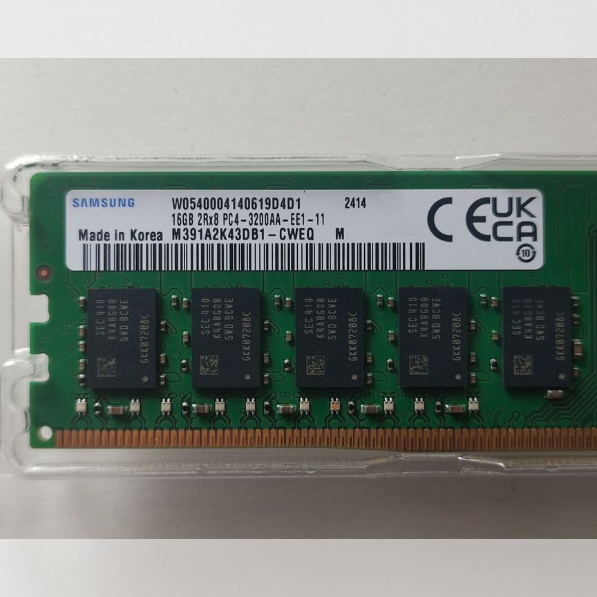 16 Gb 3200 2rx8 Ecc Udimm Samsung Cwe, Склад 1 Шт