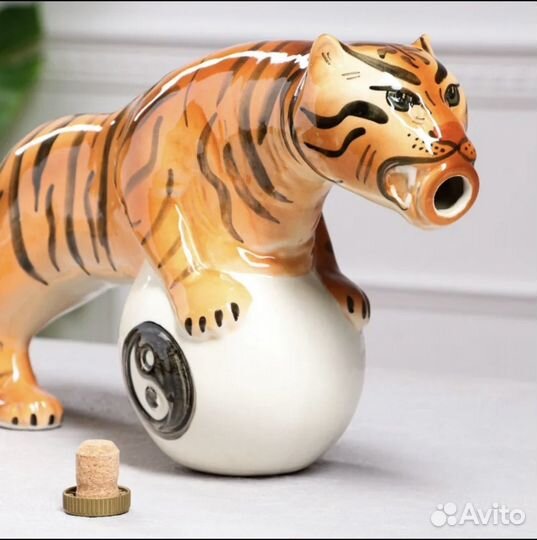 Штоф набор винный тигр 7 предметов 1 литр