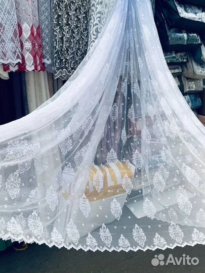 Тюль жаккард