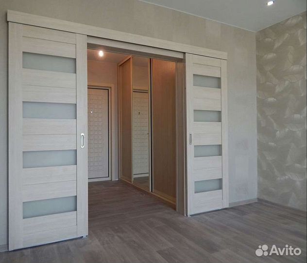 Двери купэ с установкой