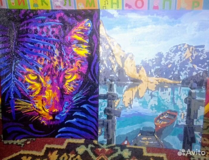 Много готовых картин по номерам обновила