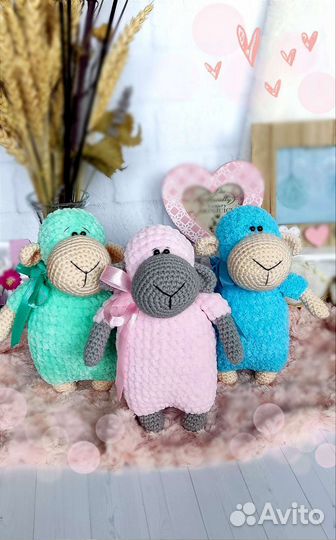 Вязаные овечки. Вязаные игрушки