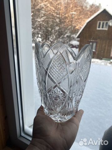 Хрустальная ваза тюльпан СССР