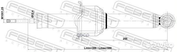 Амортизатор задний GAS.twin tube 03110005R Febest