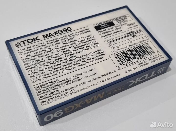 Редкие кассеты TDK MA-XG 46/90 Литой корпус