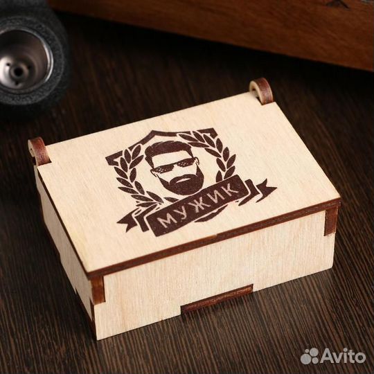 Камни для виски Мужик в шкатулке, 6 шт