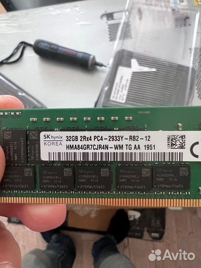 Серверная память ddr4 32gb 64gb сервер hp dell