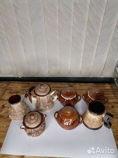 Кофейник,турка,сахарница.Кружка пивная.Горшочки