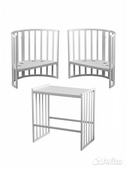 Круглая кроватка-трансформер 6в1 babyway