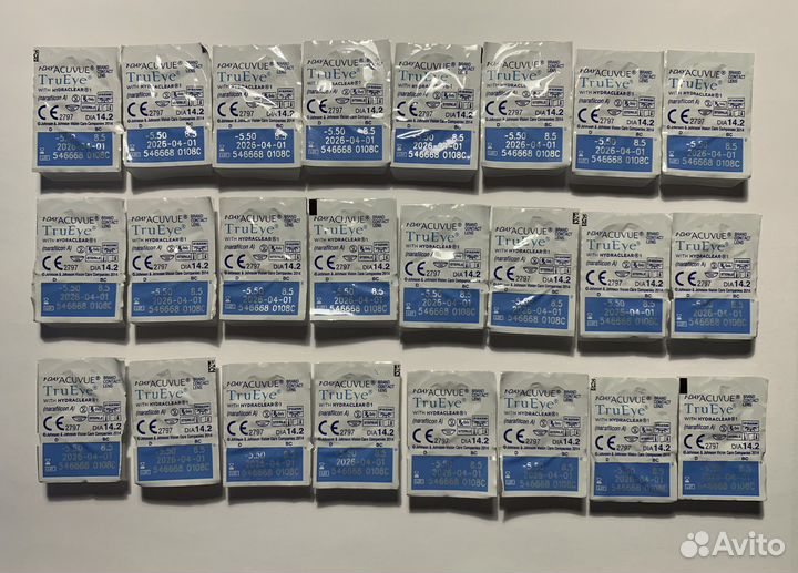 Линзы 1-day acuvue TruEye -5,50; 8,5