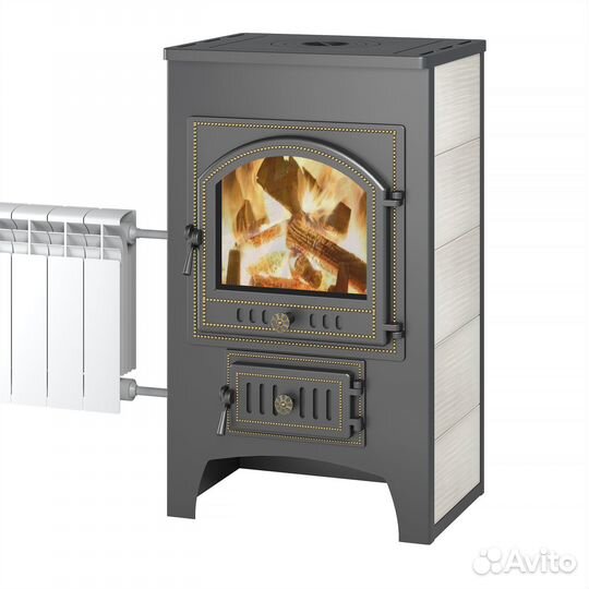 Печь-Камин везувий пк-01 (205) с плитой и т/о беж