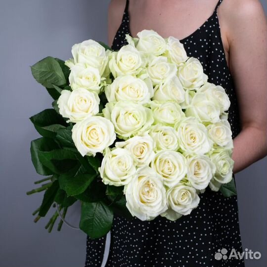 Белые розы букет