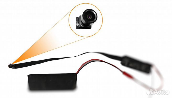 Мини камера (шлейф) WiFi / IP с аккумулятором