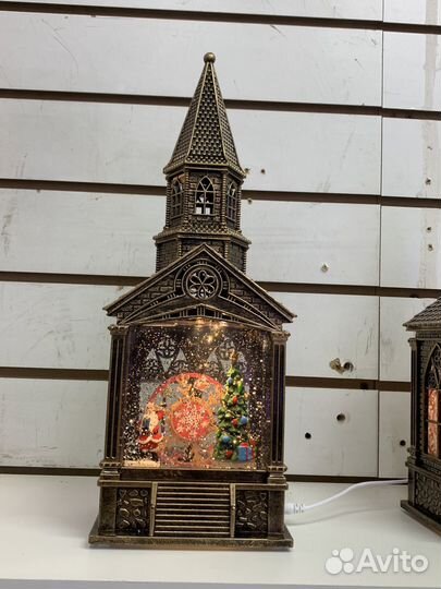 Новогодние мигающие вращающиеся музыкальные огни