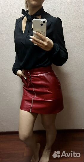 Кожаная юбка