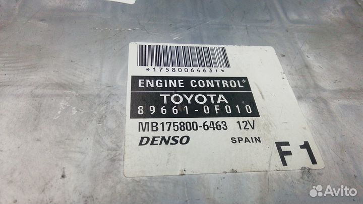 Блок управления двигателя 896610F010 Toyota Coroll