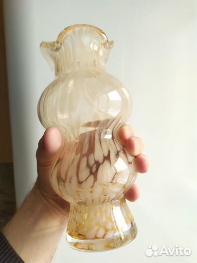 Ваза сульфидное цветное стекло СССР