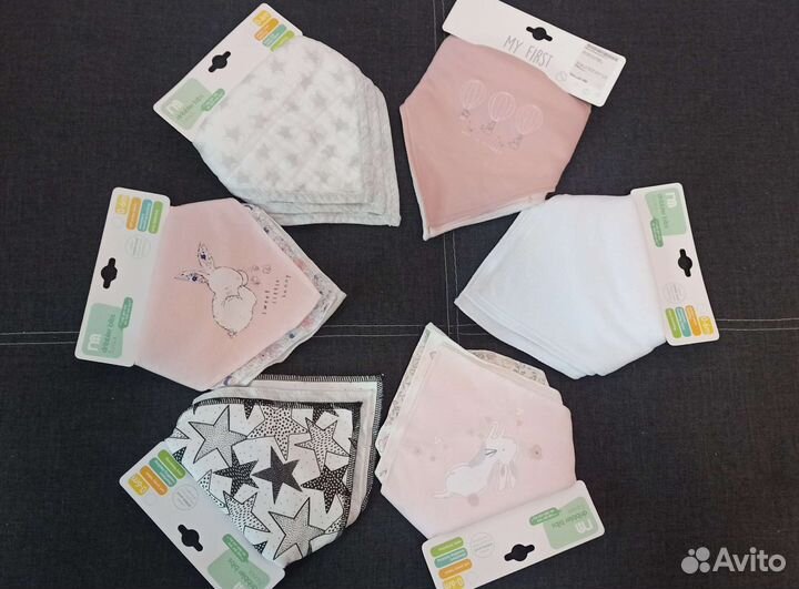 Слюнявчики нагрудники для новорождённых