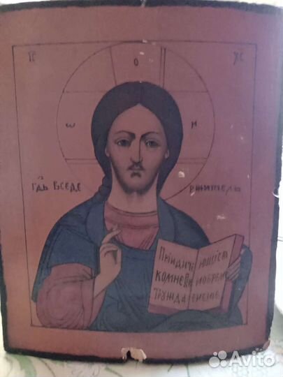 Старинная икона Господь Вседержитель