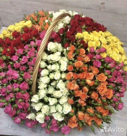 Кустовые розы, 31 шт, 51 шт, доставка Цветов